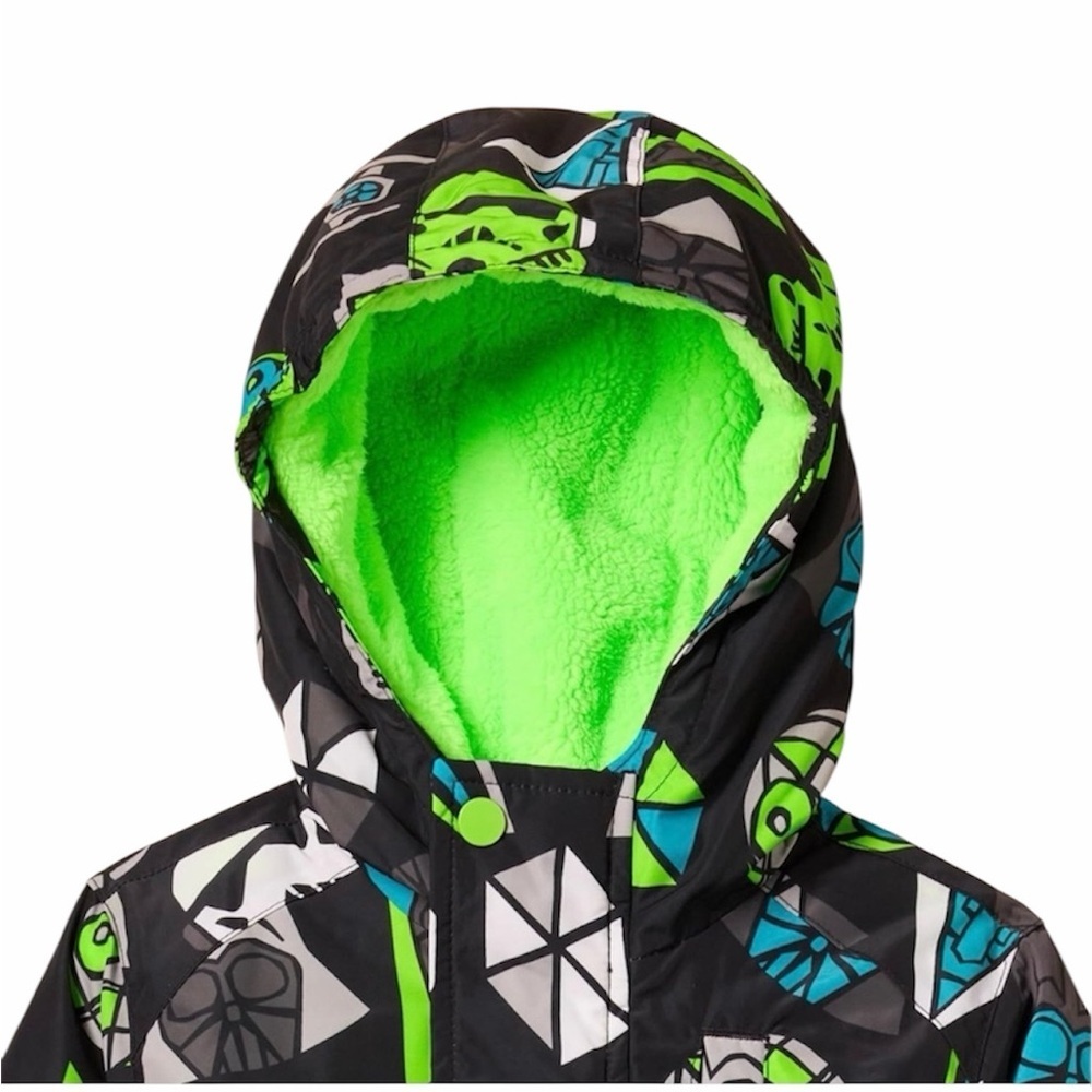 Disney Marvel Star Wars Boys' Warm Puffer SMALL Full-Zip Hoodie Coat NWT - Picture 2 of 5